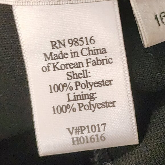 Coldwater Creek Black White Floral Embroider Sequin Open Front Poly Blazer Sz 16 - Picture 15 of 16